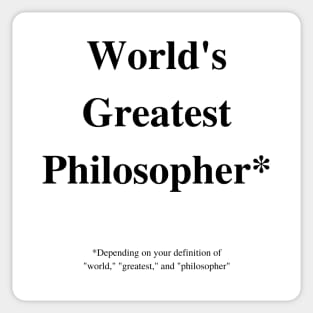 World's Greatest Philosopher Sticker